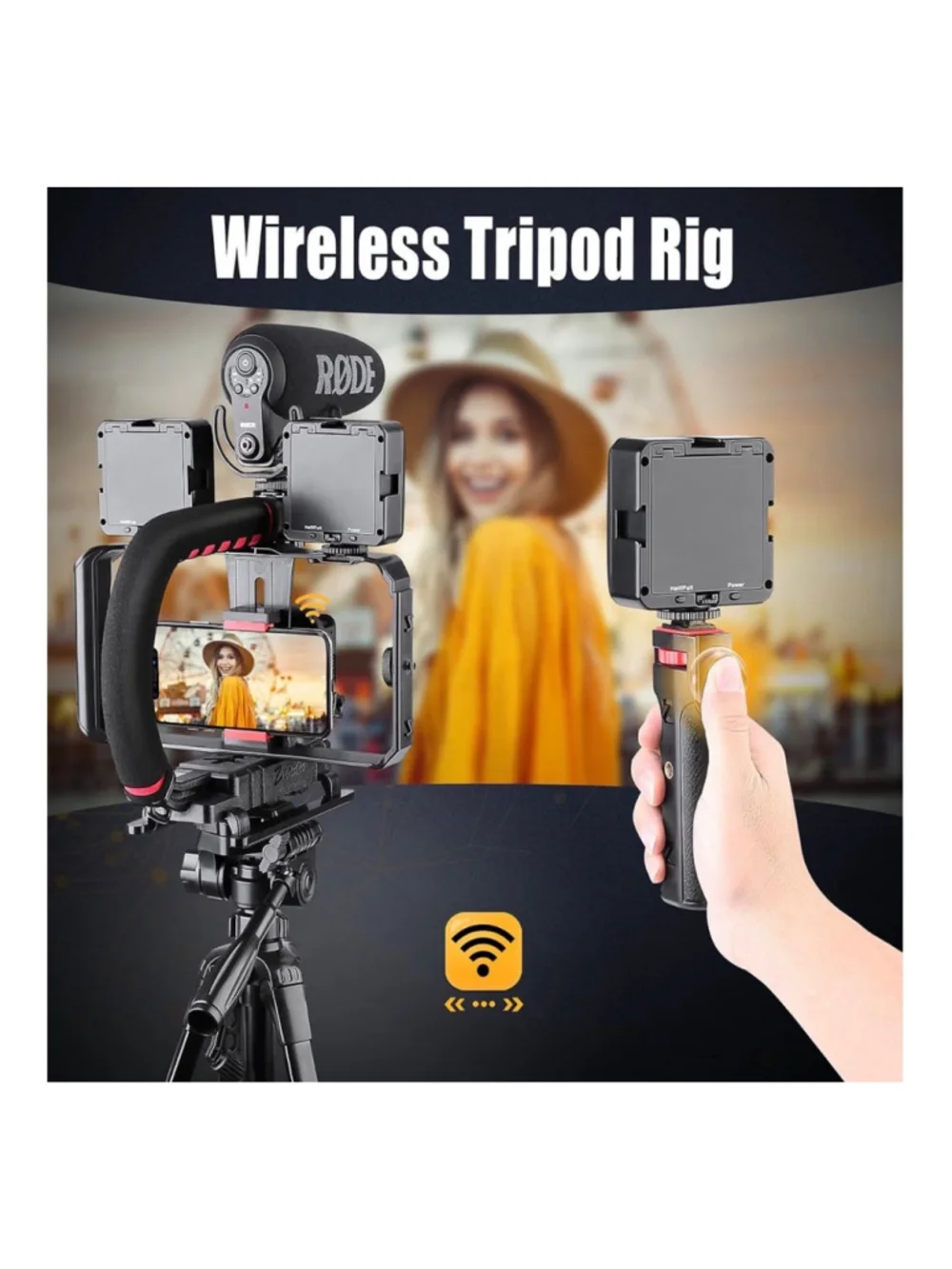 NEW Smartphone Video Rig Camera Stabilizer One Size Black Red
